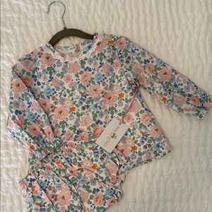 Floral Long Sleeve Diaper Set